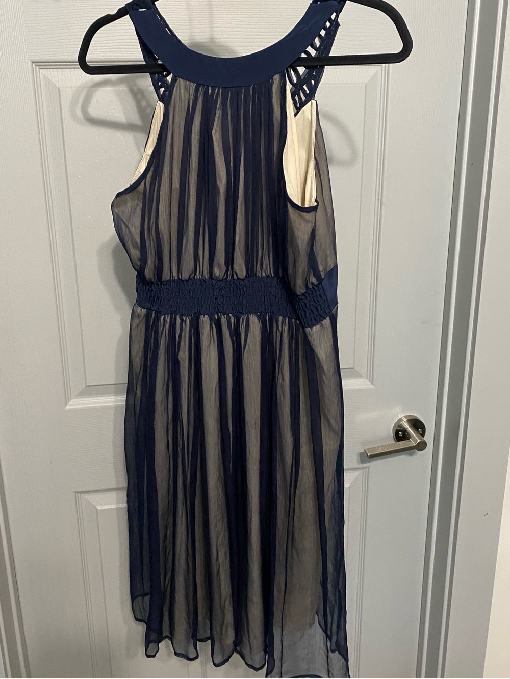 Blueberry Loop Front Chiffon Dress